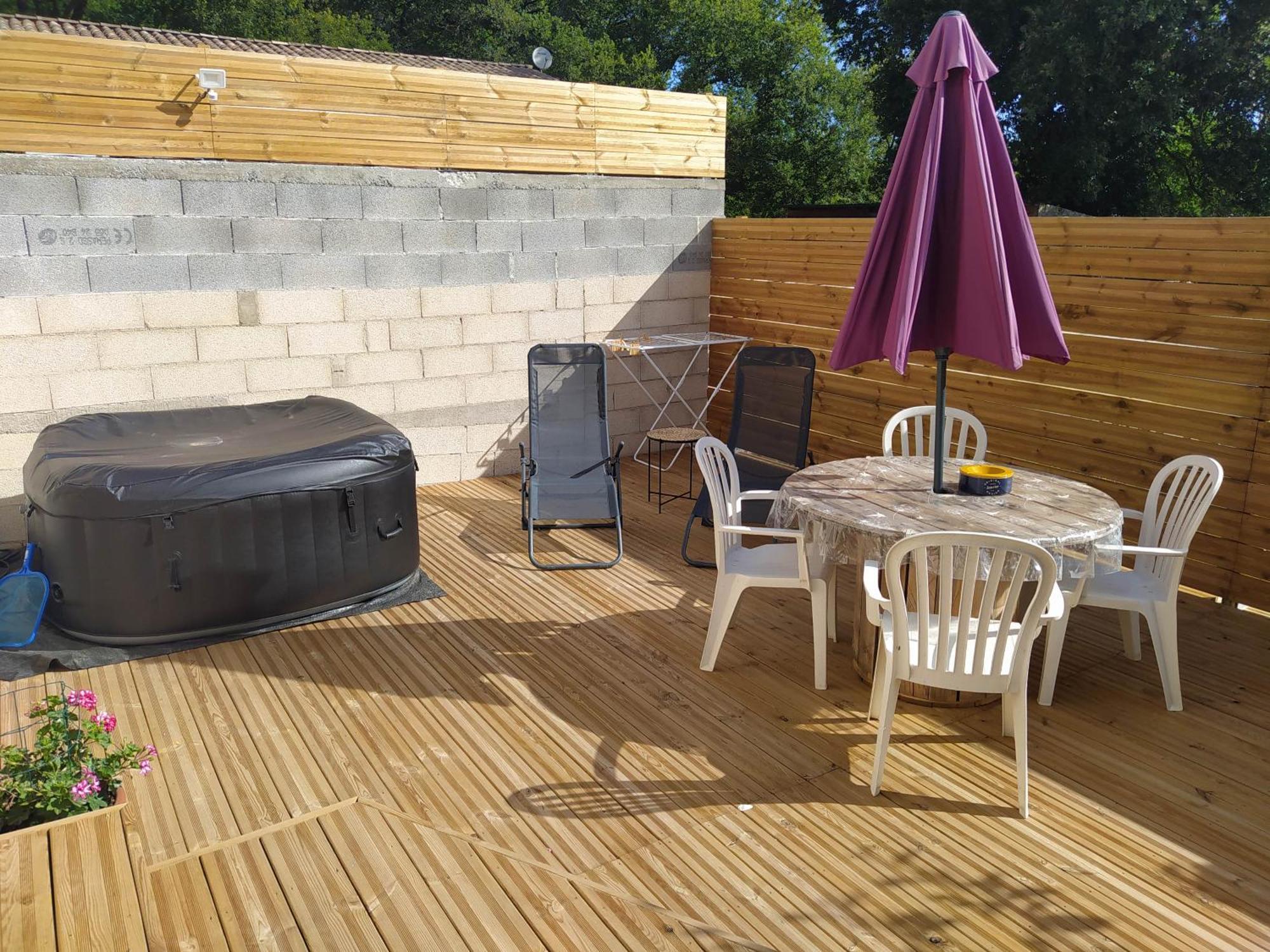Studio Cosy Avec Terrasse Et Jacuzzi A Disposition De Mai A Aout Rians  外观 照片
